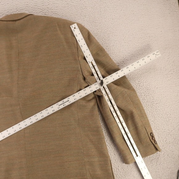 Marled Jacket XL Green Brown Melange Hopsack Patch Pockets Blazer 46S NEW $175 - Picture 13 of 14